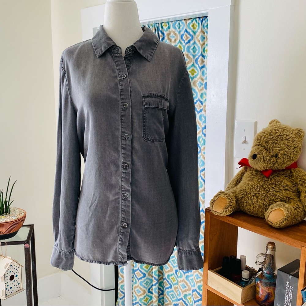 Style & Co Button-Down Lyocell Shirt Top (size S)